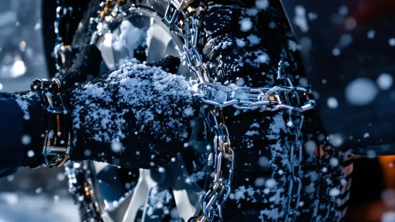 Monter des chaînes à neige facilement